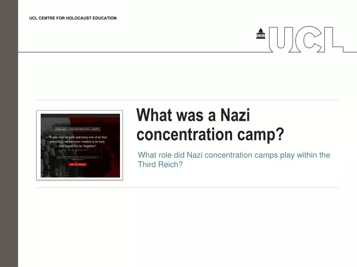 what was a nazi concentration camp