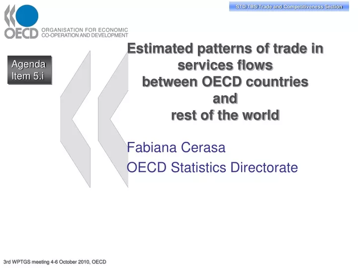 estimated patterns of trade in services flows between oecd countries and rest of the world