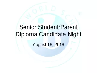 Senior Student/Parent Diploma Candidate Night