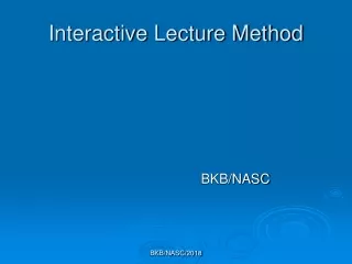 Interactive Lecture Method
