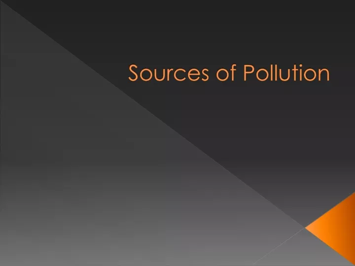 sources of pollution