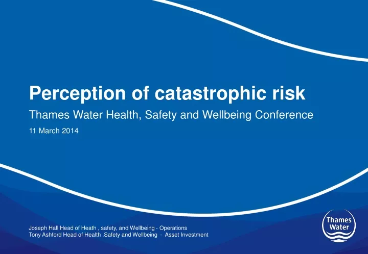 perception of catastrophic risk