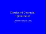 Distributed Constraint Optimization: Algorithms and Future Directions - slide 1
