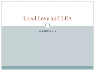 Local Levy and LEA