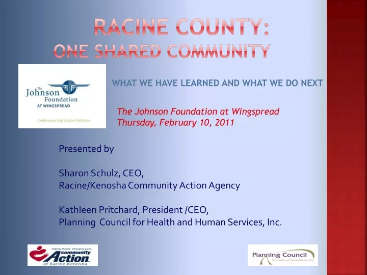 racine county one shared community