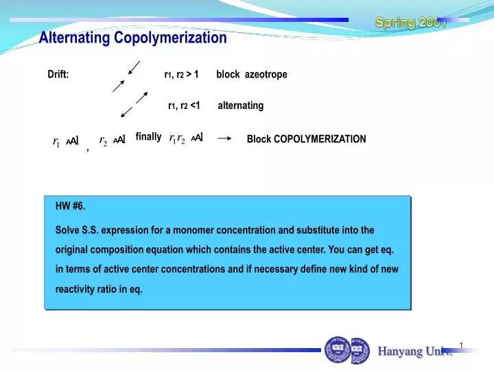 alternating copolymerization