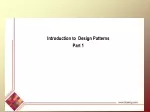 Introduction to  Design Patterns Part 1