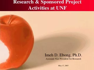 Research &amp; Sponsored Project Activities at UNF