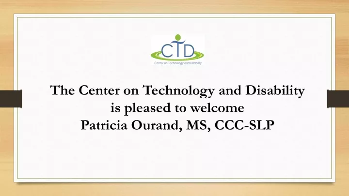 the center on technology and disability