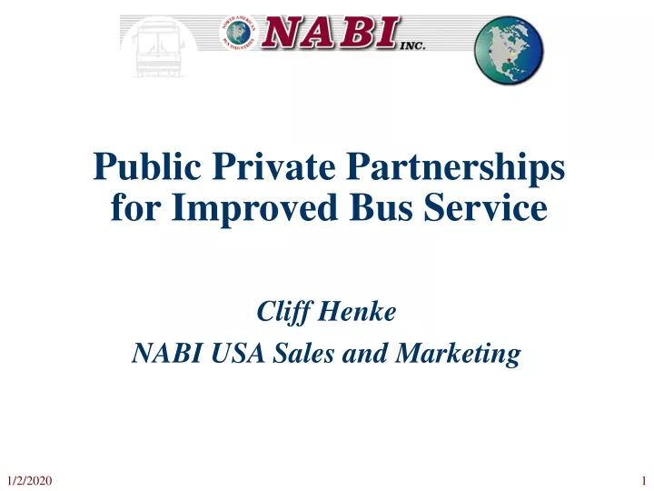 public private partnerships for improved bus service