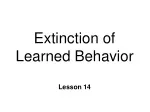 Extinction of Learned Behavior - slide 1