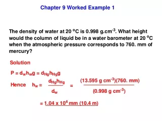 Chapter 9 Worked Example 1
