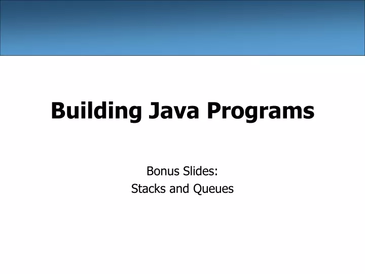 building java programs