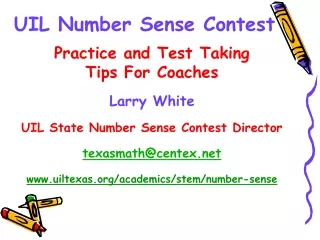 UIL Number Sense Contest