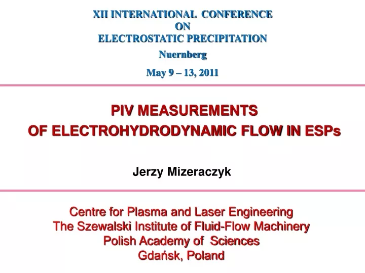 xii international conference on electrostatic