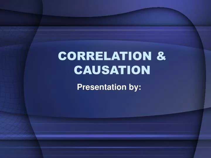 correlation causation
