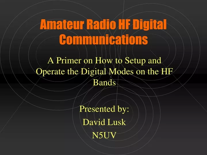 amateur radio hf digital communications