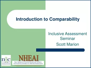 Introduction to Comparability