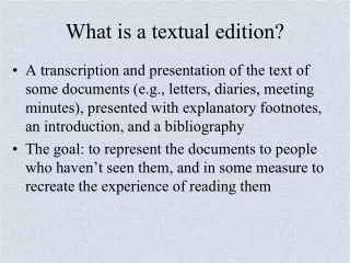 What is a textual edition?