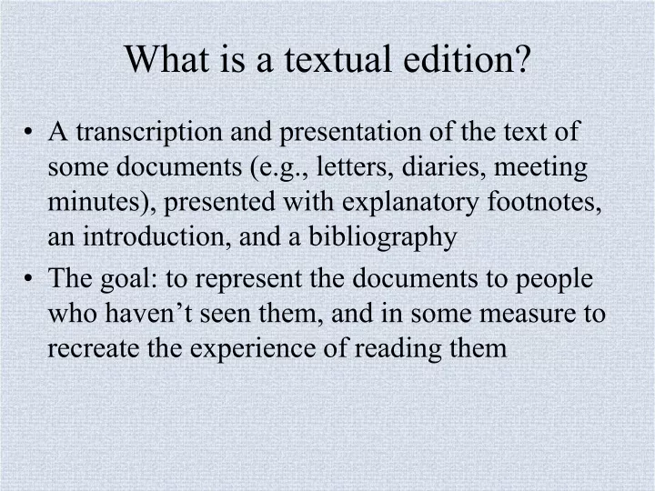 what is a textual edition