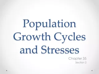 Population Growth Cycles and Stresses