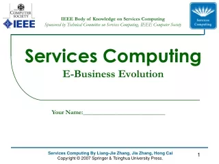 Services Computing E-Business Evolution