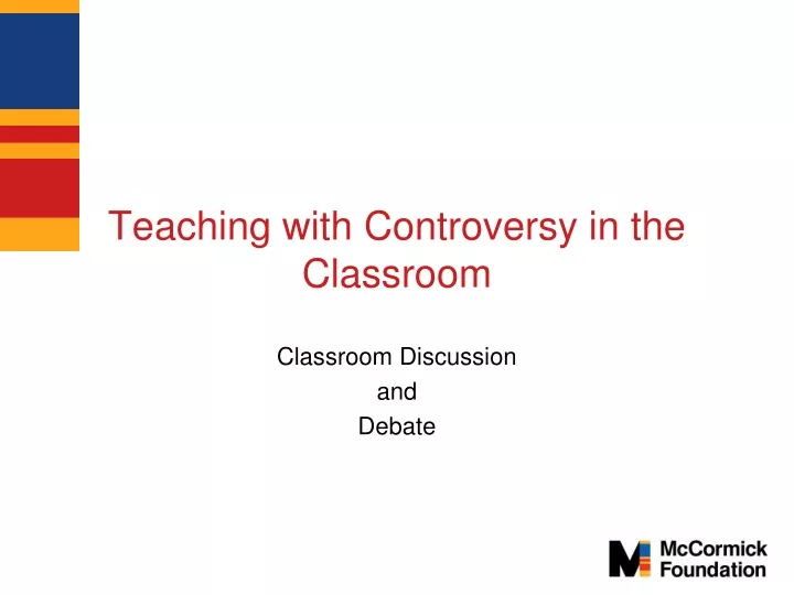 teaching with controversy in the classroom