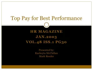 Top Pay for Best Performance
