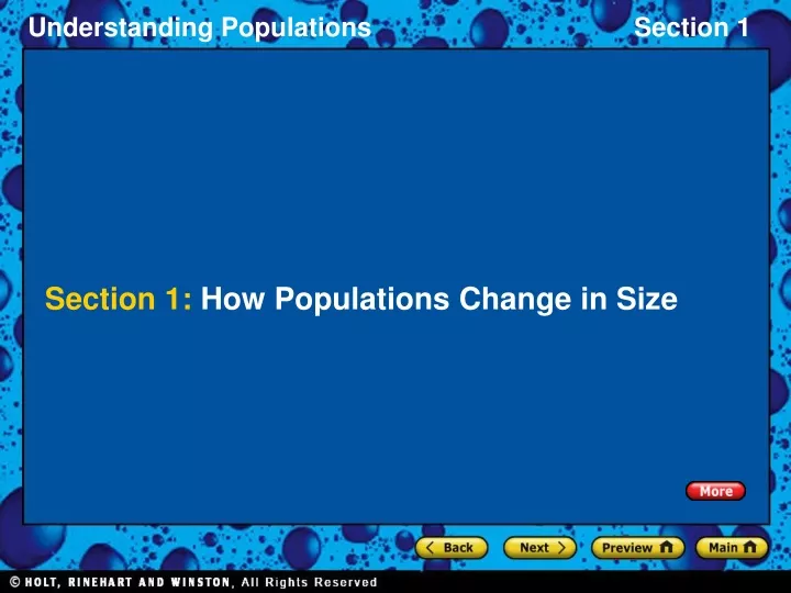 section 1 how populations change in size