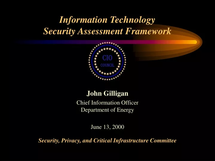 information technology security assessment