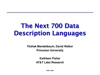 The Next 700 Data Description Languages