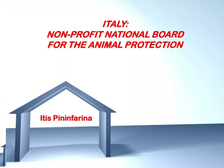 italy non profit national board for the animal