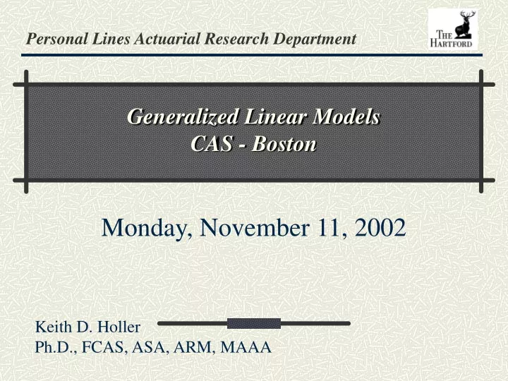 generalized linear models cas boston