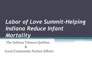 Labor of Love Summit-Helping Indiana Reduce Infant Mortality