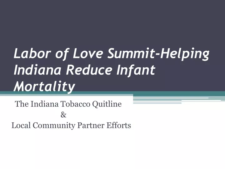 labor of love summit helping indiana reduce infant mortality