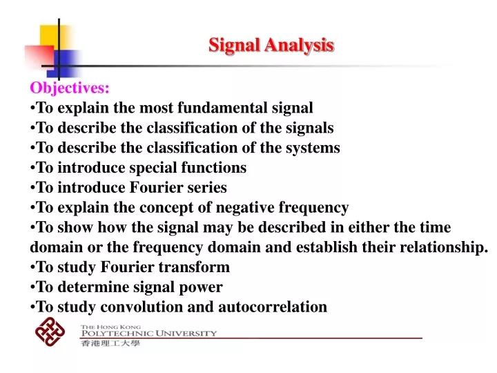 signal analysis
