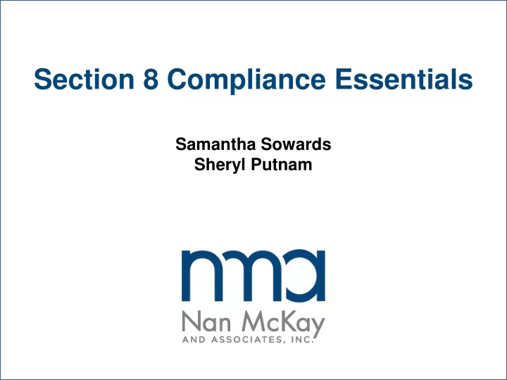 section 8 compliance essentials