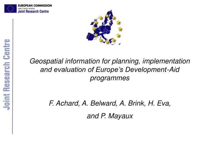 geospatial information for planning