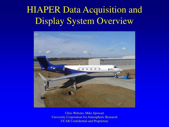 hiaper data acquisition and display system overview