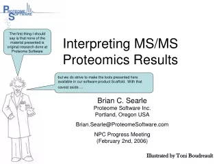 Interpreting MS/MS Proteomics Results