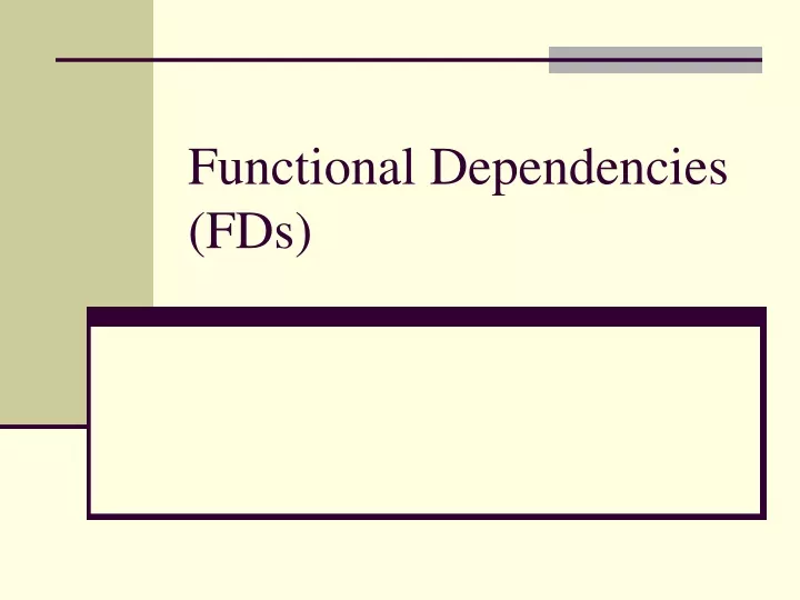 functional dependencies fds