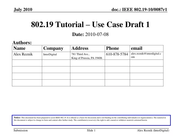 802 19 tutorial use case draft 1
