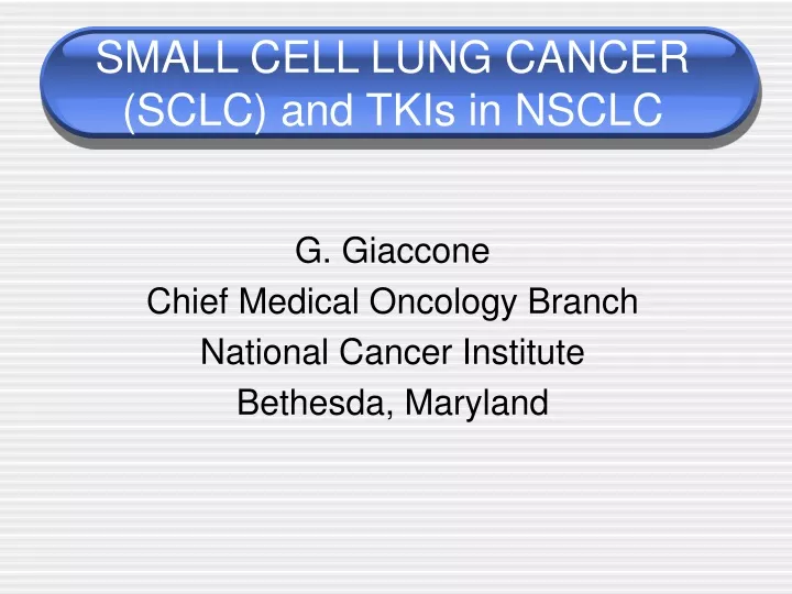 small cell lung cancer sclc and tkis in nsclc