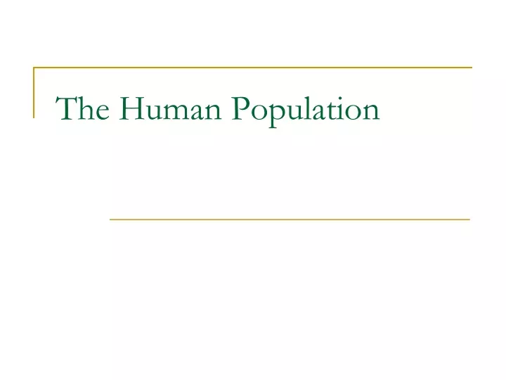 the human population