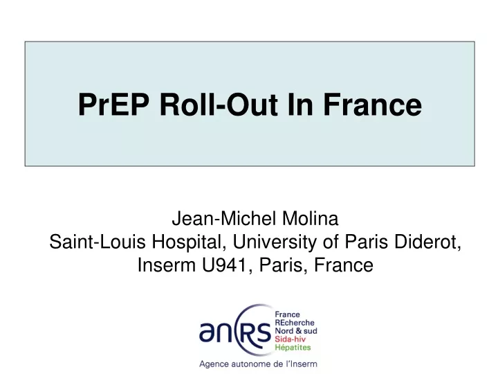 prep roll out in france