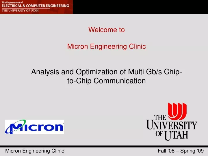 welcome to micron engineering clinic analysis