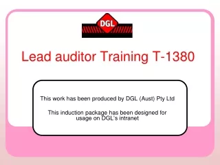 Lead auditor Training T-1380
