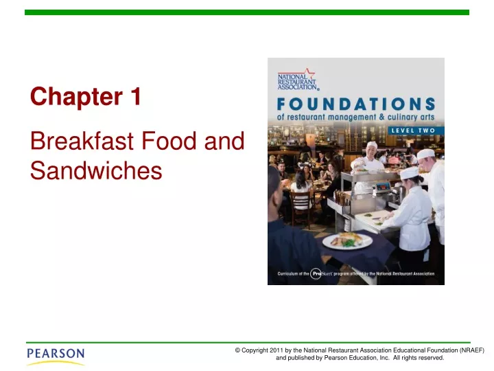 chapter 1 breakfast food and sandwiches
