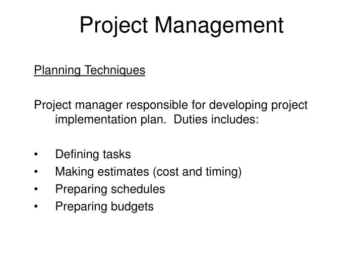 project management