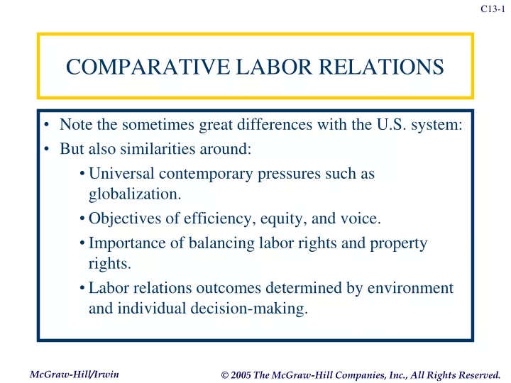 comparative labor relations